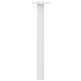 Pieds de table basse 4 pcs blanc 42 cm acier