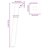 Couchtischbeine 4 Stück Anthrazit 42 cm Stahl