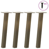 Coffee table legs natural steel 4 pcs 42 cm steel