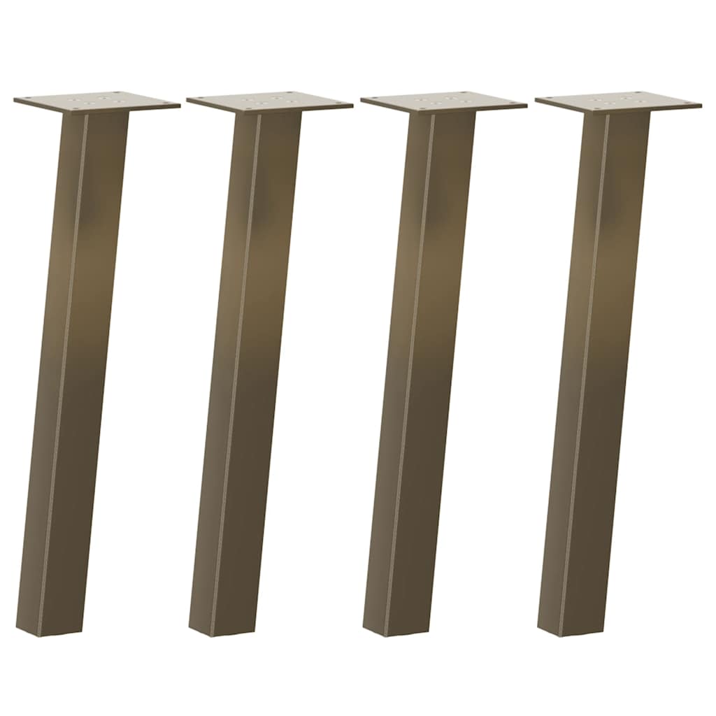 Coffee table legs natural steel 4 pcs 42 cm steel