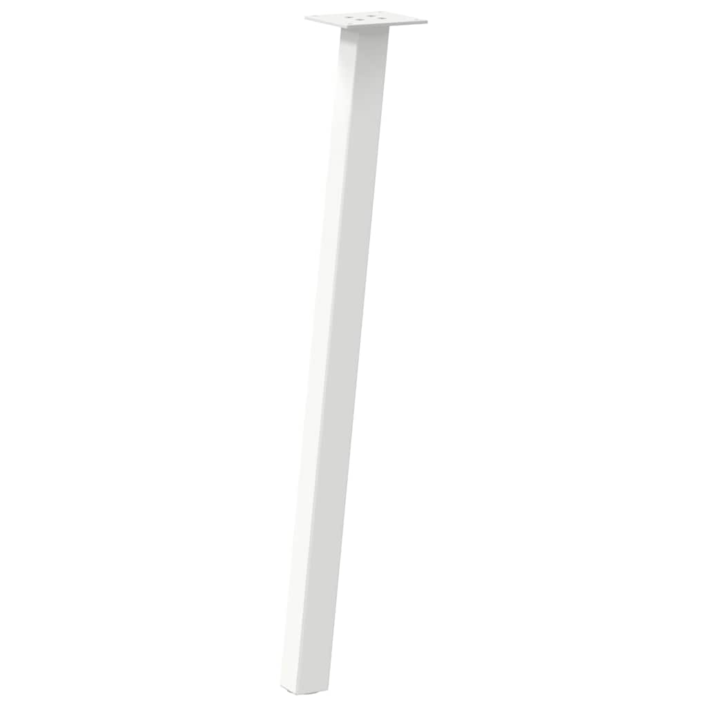 Pieds de table basse 4 pcs blanc 72 cm acier