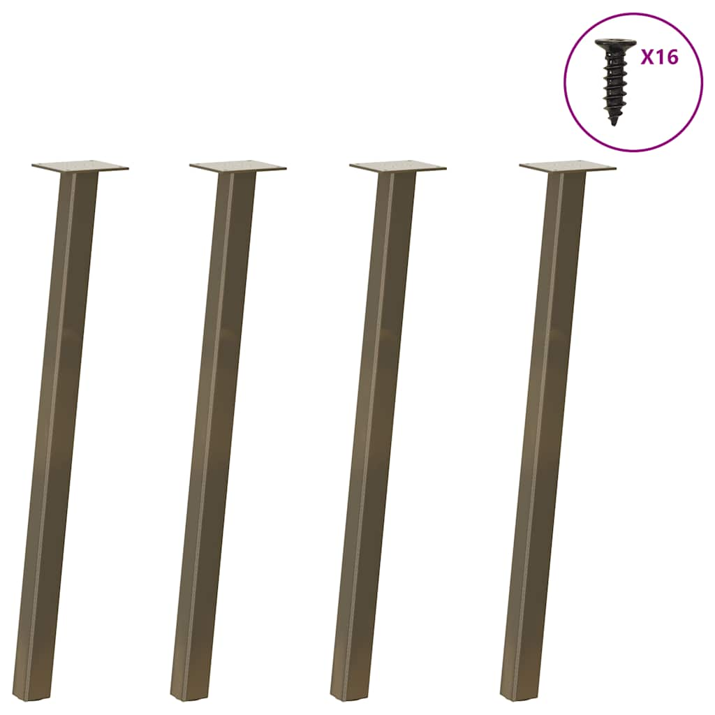 Coffee table legs natural steel 4 pcs 72 cm steel