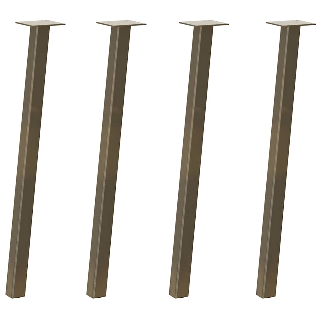 Coffee table legs natural steel 4 pcs 72 cm steel