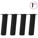 Pieds de table basse 4 pcs noir 30 cm acier