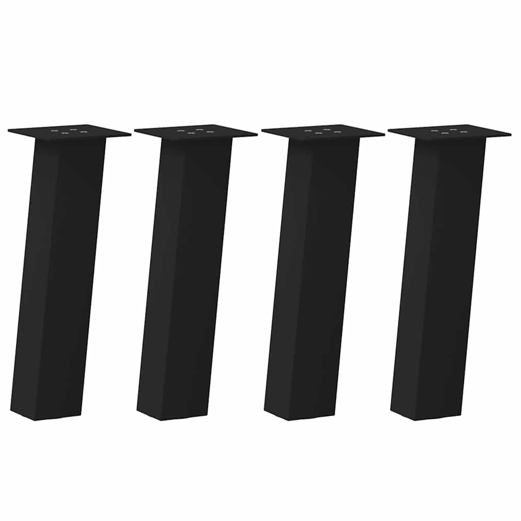 Pieds de table basse 4 pcs noir 30 cm acier