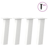 Pieds de table basse 4 pcs blanc 30 cm acier