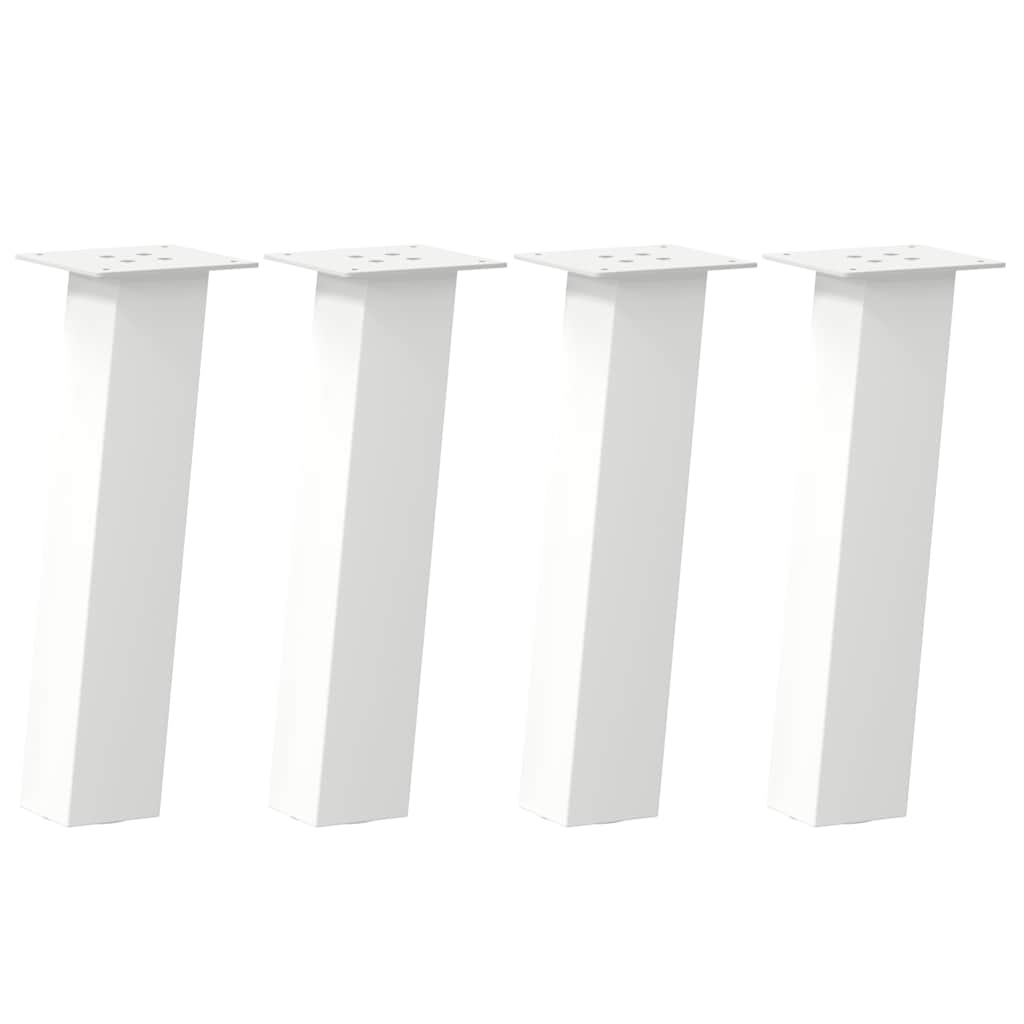 Pieds de table basse 4 pcs blanc 30 cm acier