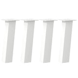 Pieds de table basse 4 pcs blanc 30 cm acier