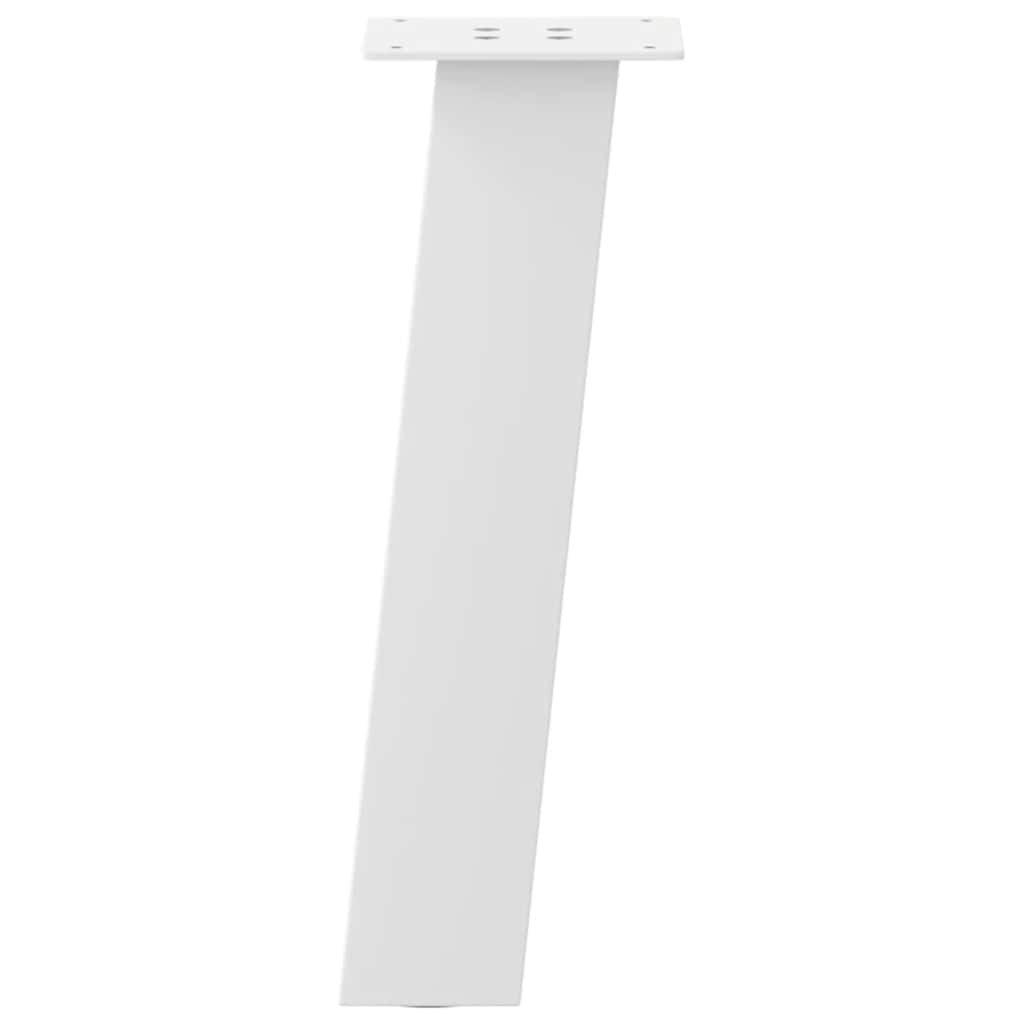 Pieds de table basse 4 pcs blanc 30 cm acier