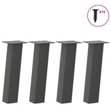 Pieds de table basse 4 pcs anthracite 30 cm acier