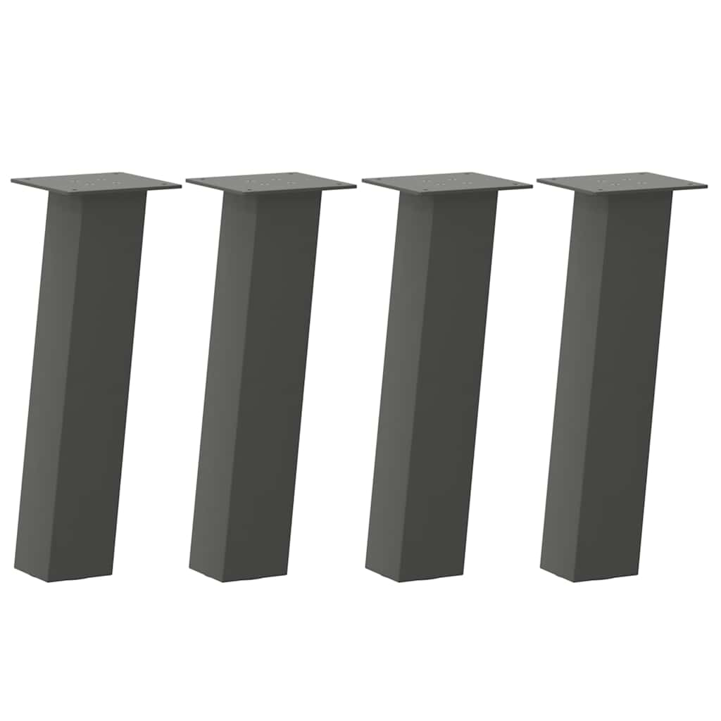 Pieds de table basse 4 pcs anthracite 30 cm acier