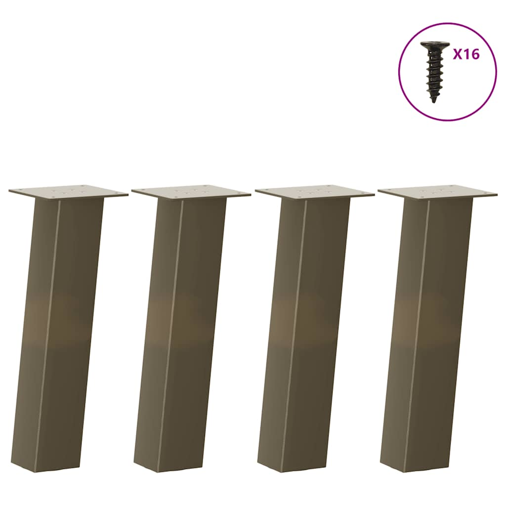 Coffee table legs natural steel 4 pcs 30 cm steel