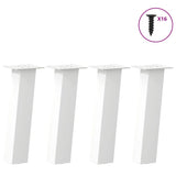 Pieds de table basse 4 pcs blanc 42 cm acier