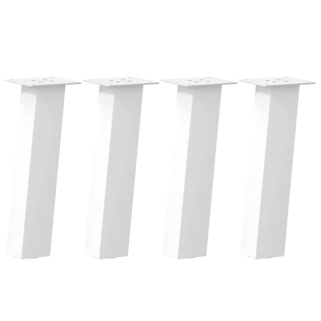 Pieds de table basse 4 pcs blanc 42 cm acier