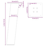 Couchtischbeine 4 Stück Anthrazit 42 cm Stahl