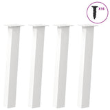 Coffee table legs 4 pcs white 72 cm steel