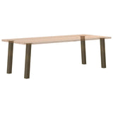 Pieds de table basse acier naturel 4 pcs 72 cm acier