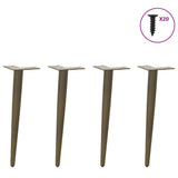 Coffee table legs conical shape 4 pcs natural steel 30-31 cm