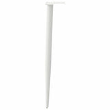 Pieds de table basse forme conique 4 pcs blanc 72-73 cm acier