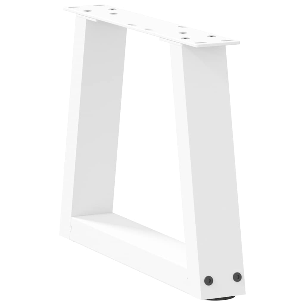 Dining table legs V shape 2pcs white 30x(30-31.3)cm steel