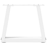 Dining table legs V shape 2pcs white 30x(30-31.3)cm steel