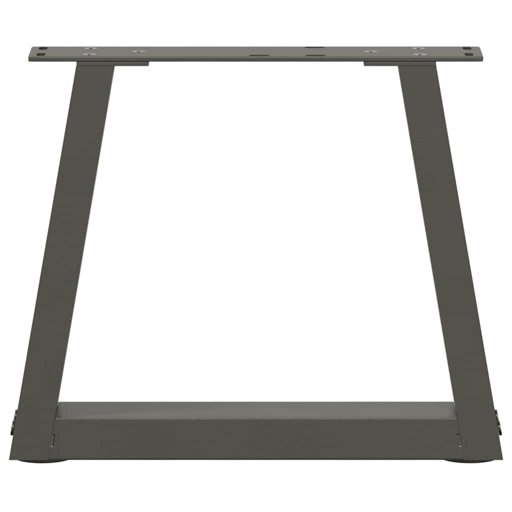 Dining table legs V shape 2 pcs anthracite 30x(30-31.3)cm