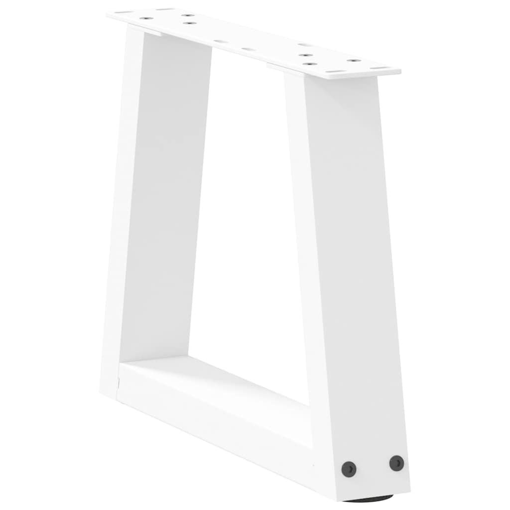 Dining table legs V shape 2pcs white 40x(30-31.3)cm steel