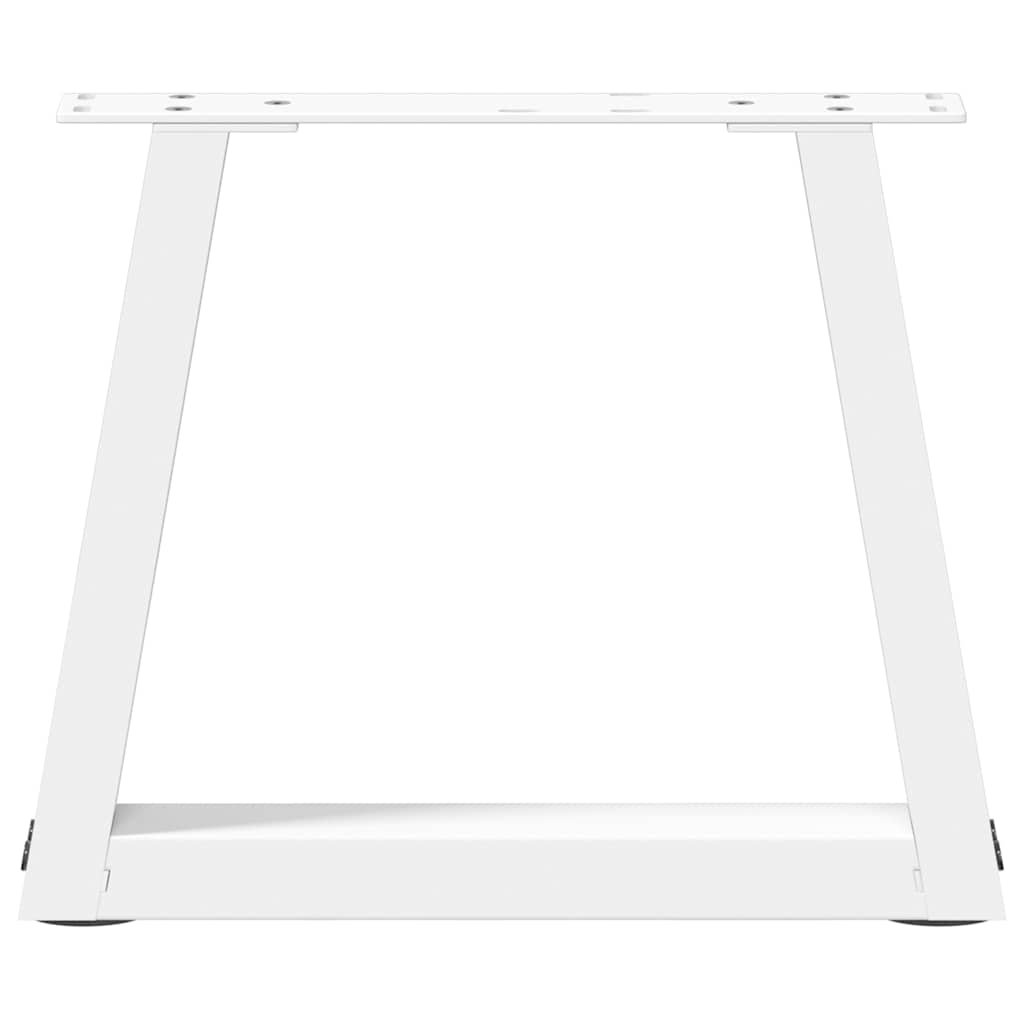 Dining table legs V shape 2pcs white 40x(30-31.3)cm steel