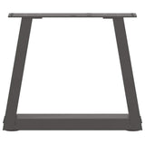 Dining table legs V shape 2 pcs anthracite 40x(30-31.3)cm