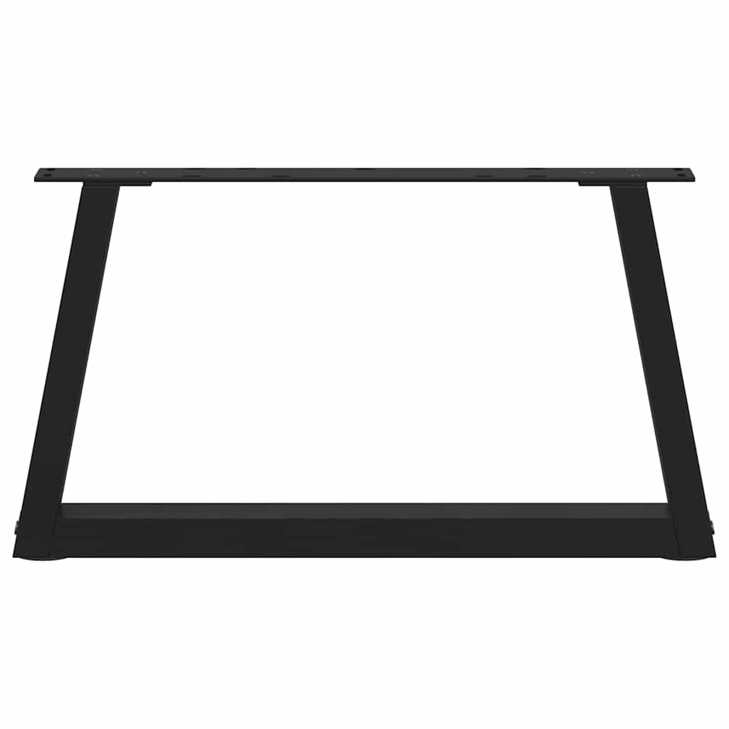 Dining table legs V shape 2 pcs black 50x(30-31.3)cm steel