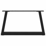 Dining table legs V shape 2 pcs black 50x(30-31.3)cm steel