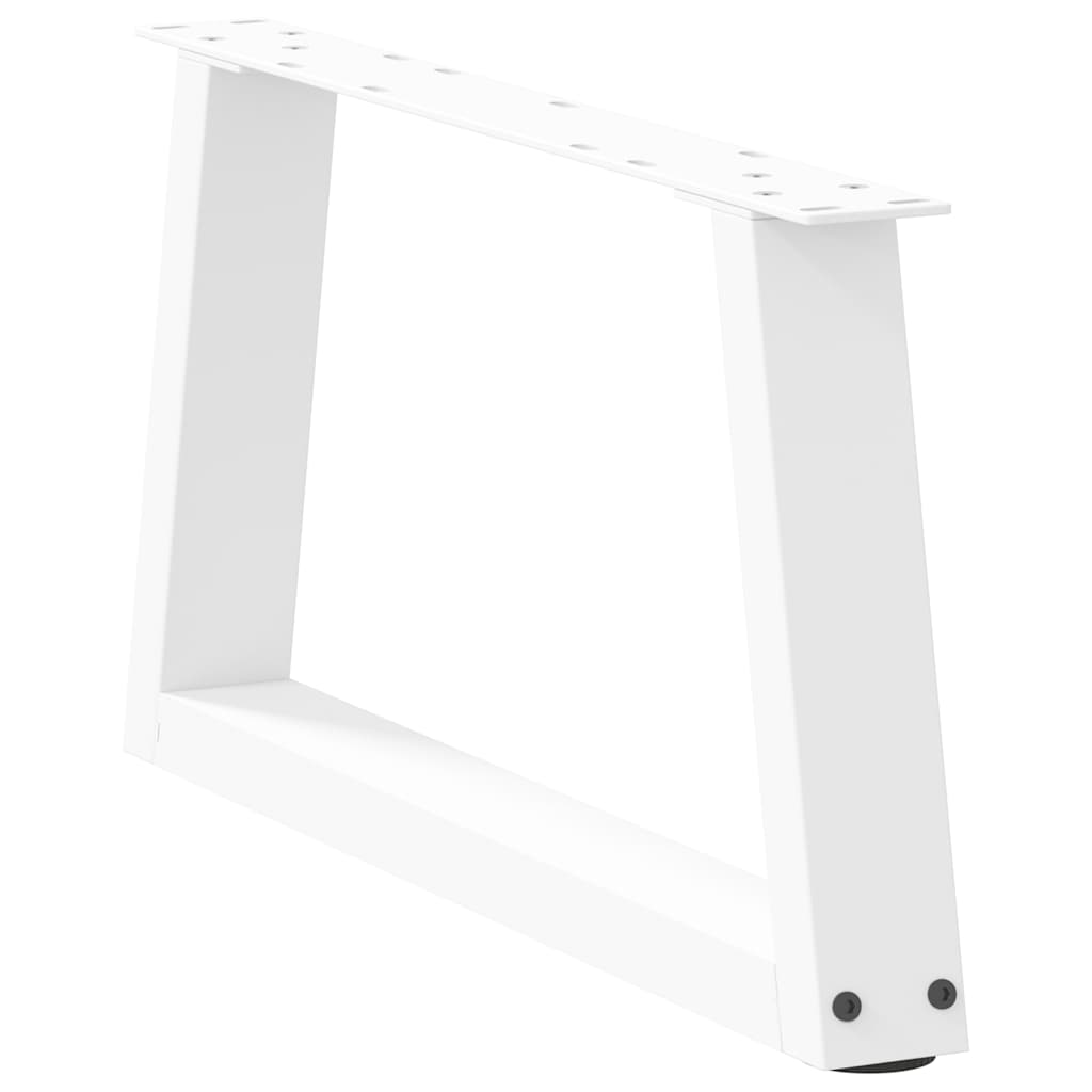 Dining table legs V shape 2pcs white 50x(30-31.3)cm steel