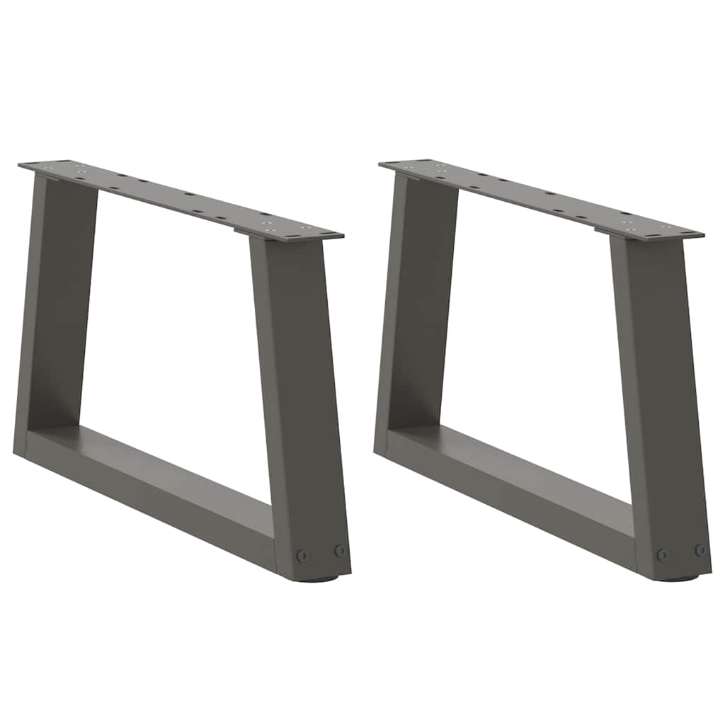 Dining table legs V shape 2 pcs anthracite 50x(30-31.3)cm