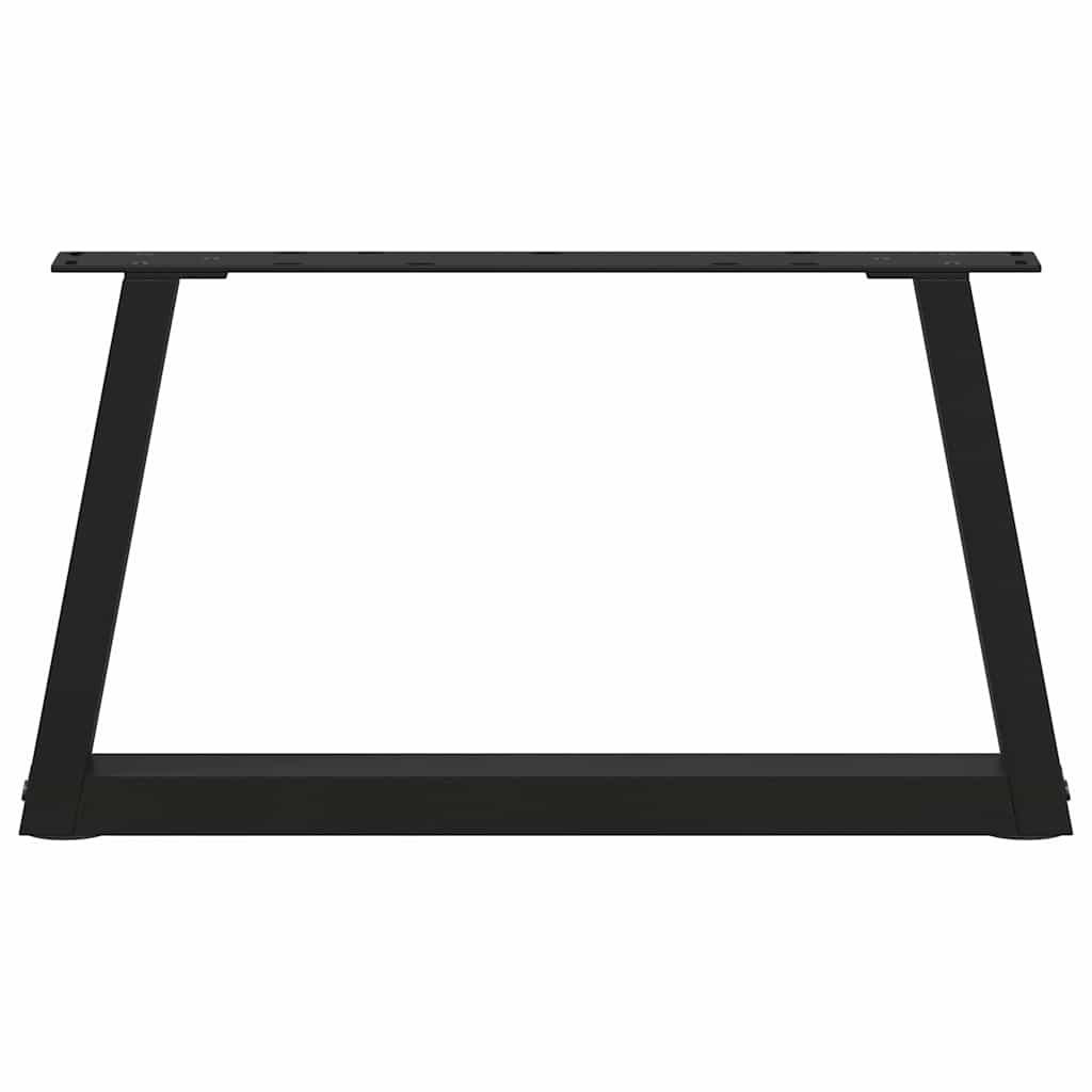 Dining table legs V shape 2 pcs black 70x(30-31.3)cm steel