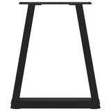 V-shaped dining table legs 2 pcs black 28x(42-43.3)cm