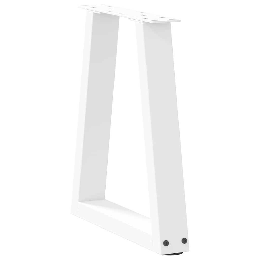 Dining table legs V shape 2 pcs white 28x(42-43.3) cm