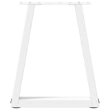 Dining table legs V shape 2 pcs white 28x(42-43.3) cm