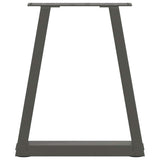 V-shaped dining table legs 2 pcs anthracite steel