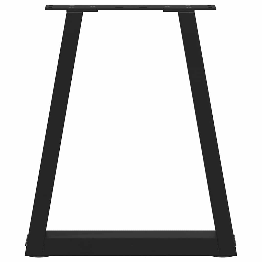 Pieds de table à manger forme de V 2 pcs noir 38x(42-43,3) cm