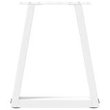 Pieds de table à manger forme de V 2 pcs blanc 38x(42-43,3) cm