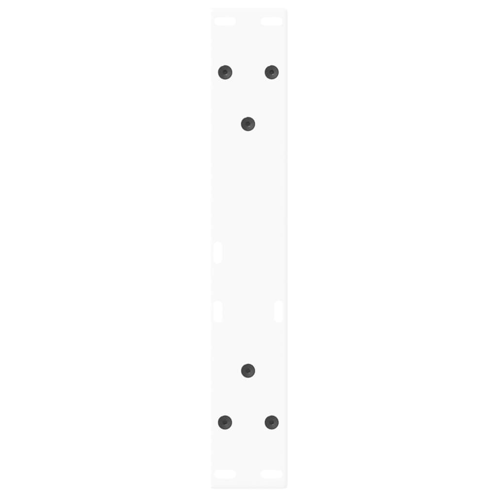 Pieds de table à manger forme de V 2 pcs blanc 38x(42-43,3) cm