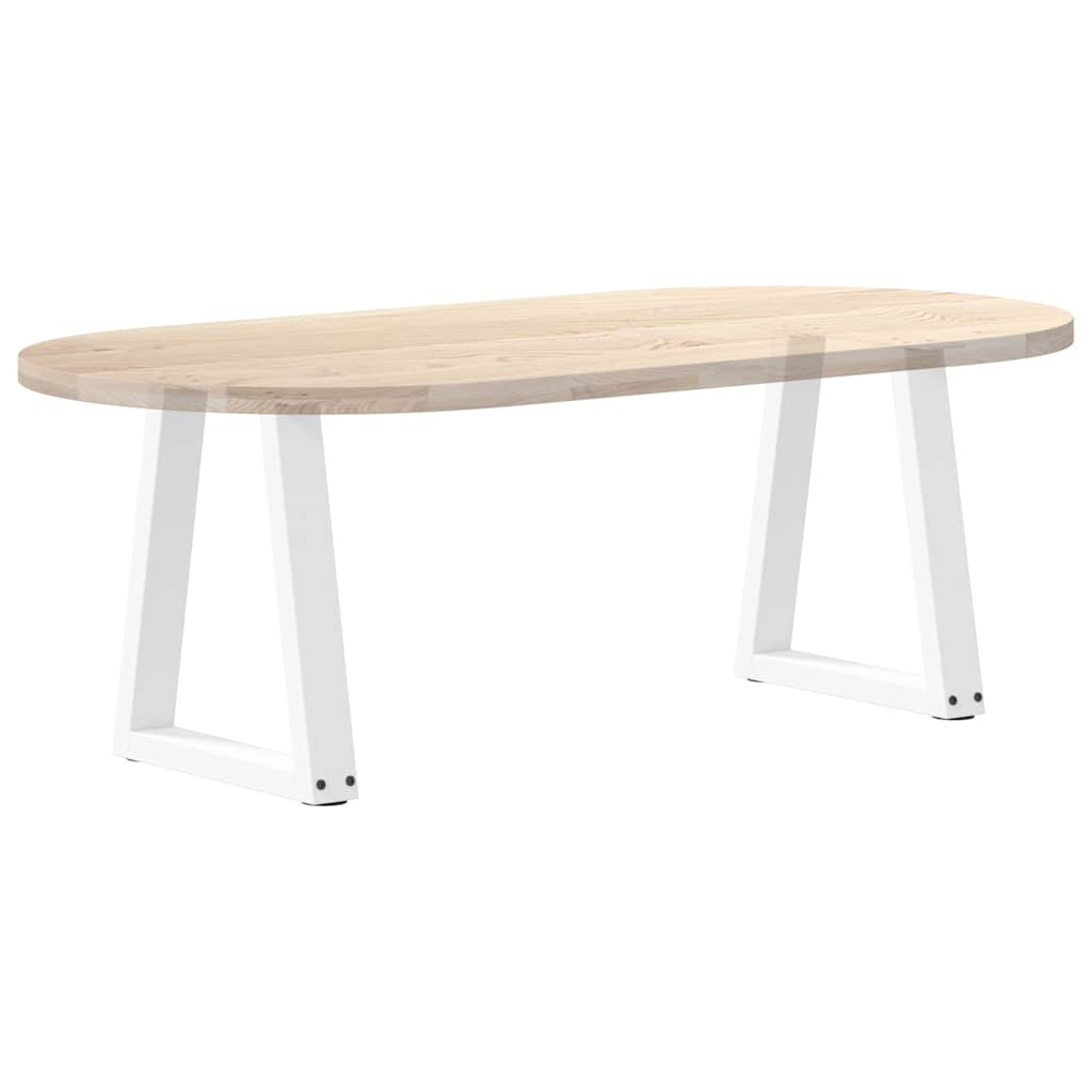 Pieds de table à manger forme de V 2 pcs blanc 38x(42-43,3) cm