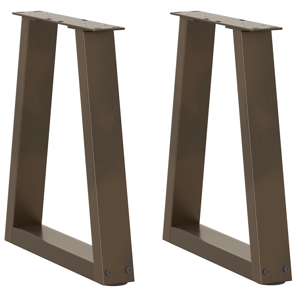 V-shaped dining table legs 2 pcs natural steel steel