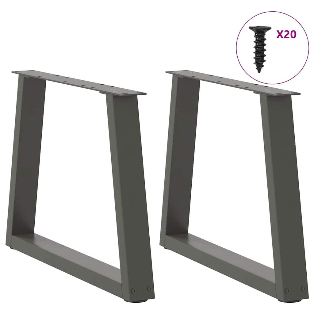 V-shaped dining table legs 2 pcs anthracite steel