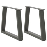 V-shaped dining table legs 2 pcs anthracite steel