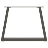 V-shaped dining table legs 2 pcs anthracite steel