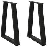 Pieds de table basse forme de V 2 pcs noir 50x(72-73) cm acier