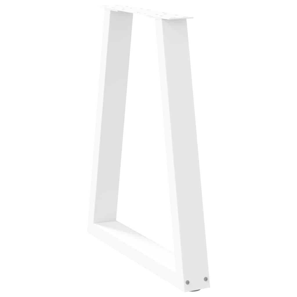 Pieds de table basse forme de V 2 pcs blanc 50x(72-73) cm acier