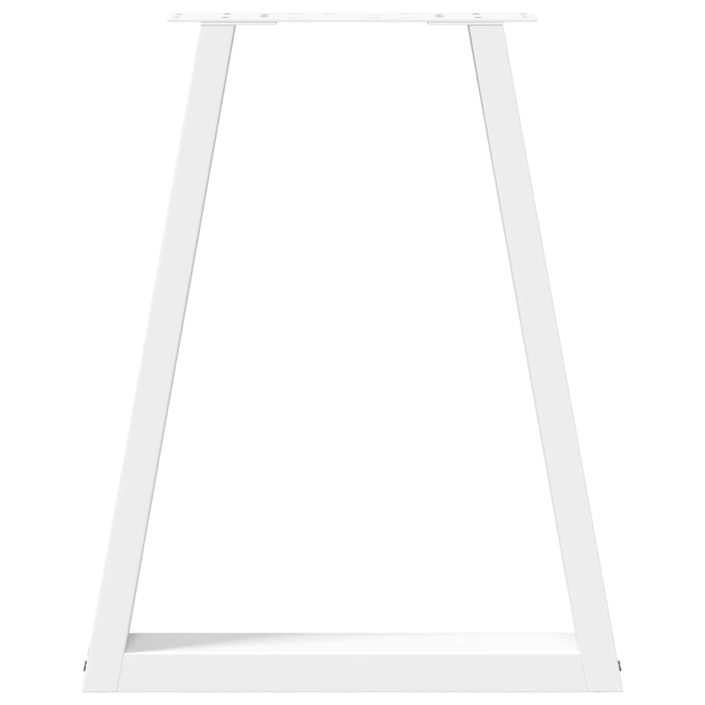 Pieds de table basse forme de V 2 pcs blanc 50x(72-73) cm acier