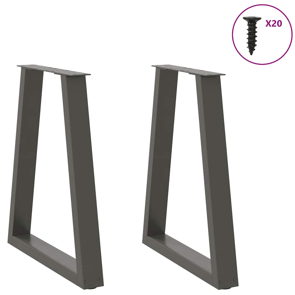 Pieds de table basse forme de V 2 pcs anthracite 60x(72-73) cm